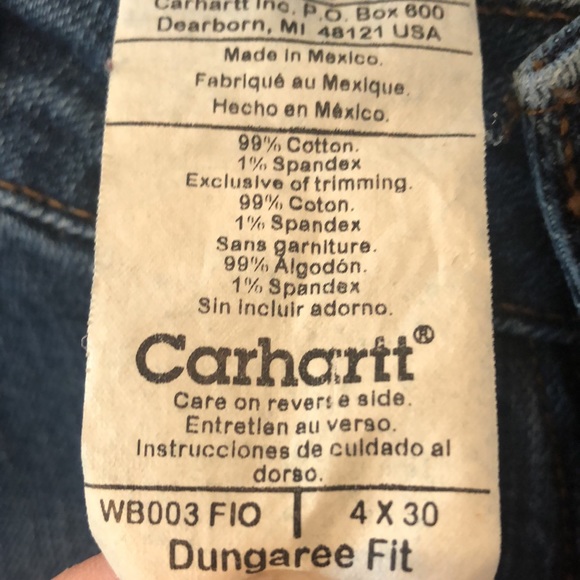 Carhartt Slim Straight Womens 4 Denim Jeans - Picture 7 of 12